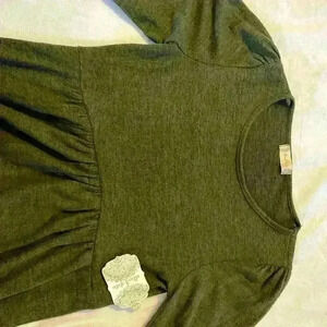 NWT Alter’d State Olive green woman’s L dress. 3/4 sleeves soft and versatile​